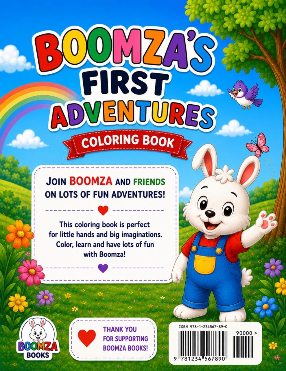 Back cover of Boomza's First Adventures