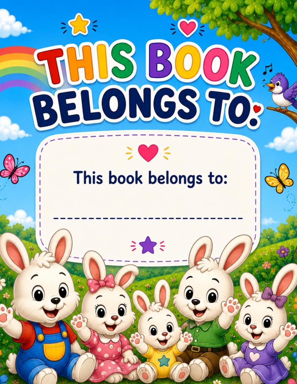 This book belongs to page from Boomza's First Adventures