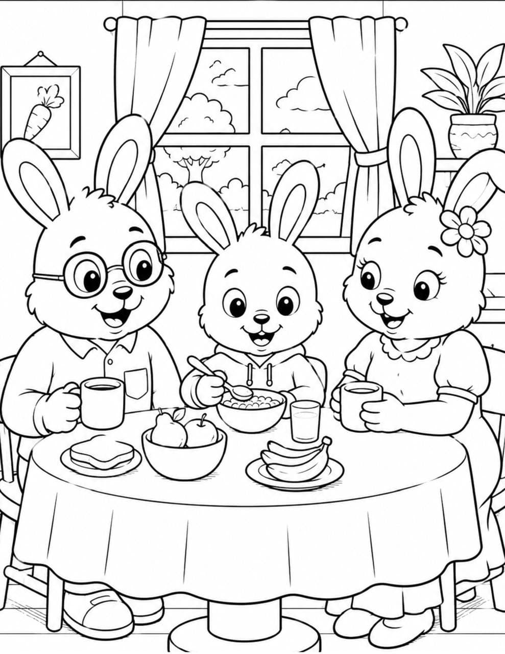 Boomza having breakfast with his family
