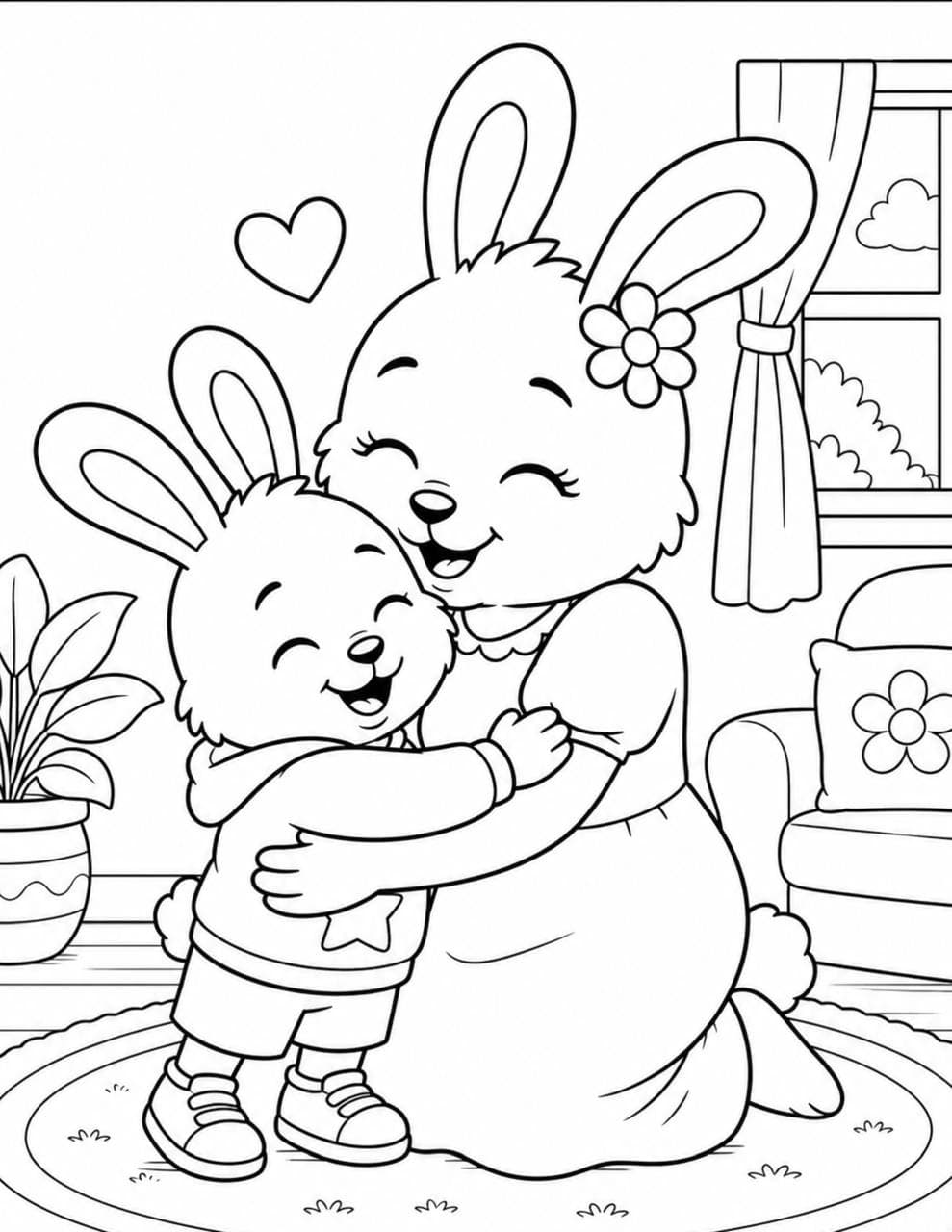 A big Boomza hug Boomza colouring page
