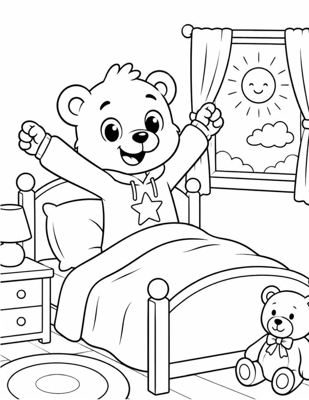 Good morning, Boomza! Boomza colouring page